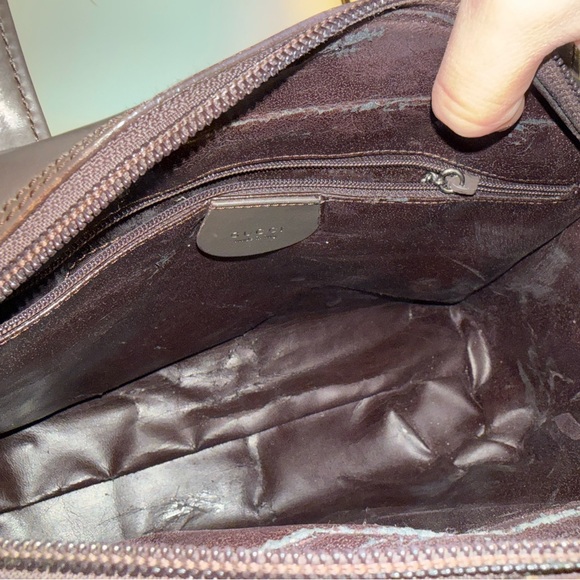 🤎 Vintage Gucci Brown Leather Boston Bag - Oversized Embossed GG Logo - Picture 7 of 12